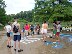 Moran Ochman lab group on the river
