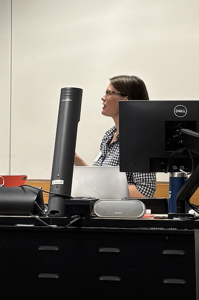 Image of Gaelen Burke speaking