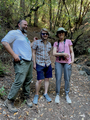 Nancy hiking with formers