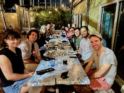 Toby's farewell dinner