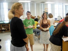 Kevin and Gaelen teaching at biotech course