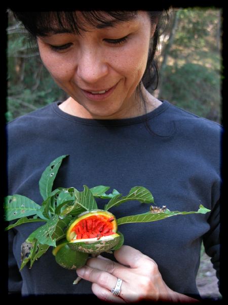 Patricia with huevos del toro